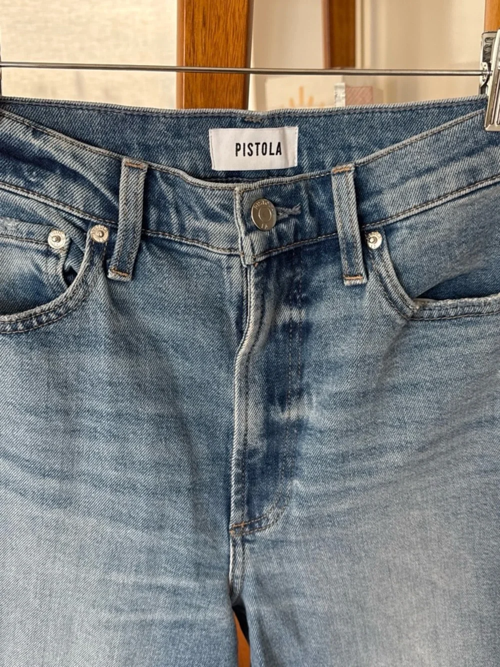 Pistola Mid-Blue Straight-Leg Jeans